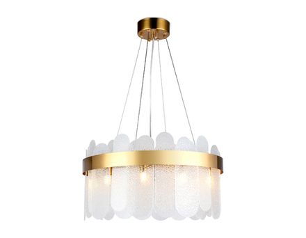 Подвесная люстра с хрусталем TR5333/10 GD/FR золото/матовый G9/10 max 40W D500*770