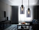 Подвесной светильник в стиле лофт TR3695 BK/SM черный/дымчатый E27 max 40W D100*1000