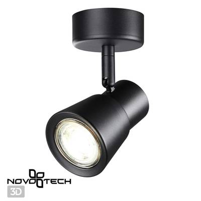 370928 OVER NT22 черный Светильник накладной IP20 GU10 50W 220V MOLO