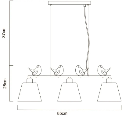 Подвесной светильник Arte Lamp PASSERO A4289SP-3WH, 3хE27