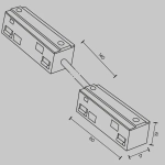 Коннектор питания угловой гибкий 15см Exility белый, TRA034CPC-42W-15-1. TM Maytoni