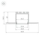 Профиль PLS-LOCK-H25-F-HIDE-2000 (Arlight, Алюминий)