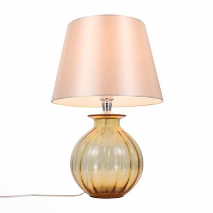 SL968.904.01 Прикроватная лампа ST-Luce Хром, Янтарный/Бежевый E27 1*60W (из 2-х коробок)