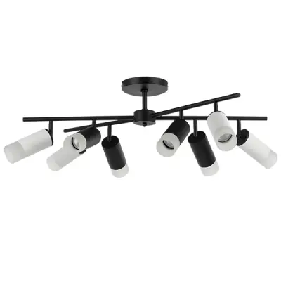 LR7283643741 Люстра RULLO 8х50W GU10 ЧЕРНЫЙ/БЕЛЫЙ (571728+214437-4+214436-4+202431-8)