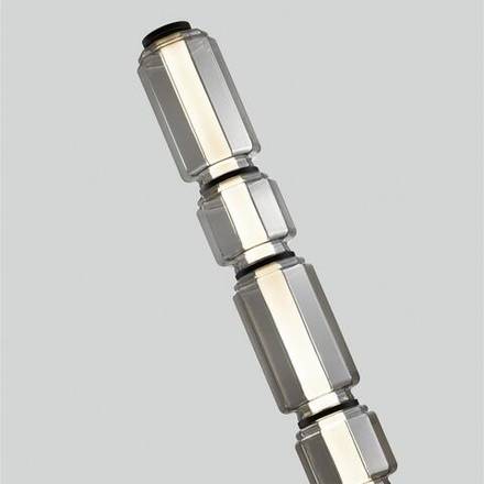 5408/53FL HIGHTECH ODL_EX24 35 черный/дымчатый/металл/стекло/акрил Торшер LED 53W 3000K 3200Лм JAM