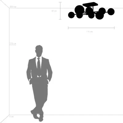 815380 Люстра CROCO 8х40W E14 ЧЕРНЫЙ МАТОВЫЙ/ЗОЛОТО Lightstar