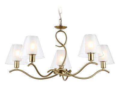 Светильник подвесной LH57091/5 BS/FR латунь/белый матовый E14/5 max 40W D690*790