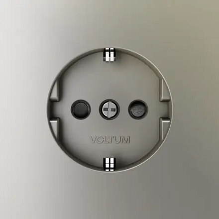 VLS040204 Розетка встраиваемая VOLTUM S70 с заземлением и защитными шторками, 16А, (шелк). (ТМ Maytoni)