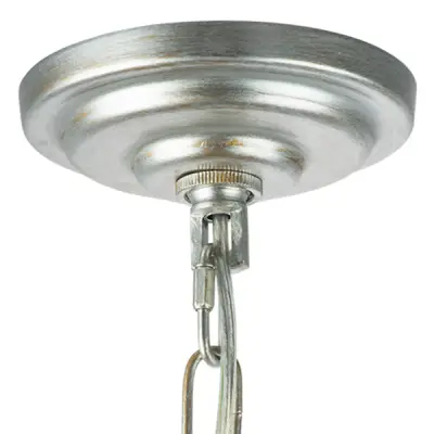 712064 Люстра AGAVE 6х40W E27 СЕРЕБРО С ПАТИНОЙ/ПРОЗРАЧНЫЙ Lightstar