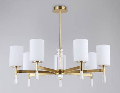 Светильник подвесной LH56263/7 BS/FR латунь/белый матовый E27/7 max 60W D750*590