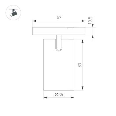 Светильник MAG-MICROCOSM-SPOT-R35-5W Warm3000 (BK, 36 deg, 24V) (Arlight, IP20 Металл, 3 года)