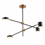 SL1604.432.04 Светильник потолочный ST-Luce Черный, Латунь/Черный LED 4*5W 3000K