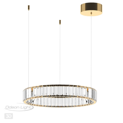 5015/30L L-VISION ODL23 587 золотой/прозрачный металл/хрусталь Люстра LED 30W 4000K 3000Лм VEKIA