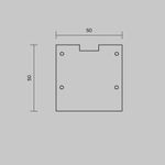 Комплект заглушек (для профиля 50×50) 2 шт., ALM-5050-S-EC 642046. TM Maytoni