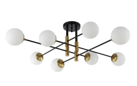 Светильник потолочный Crystal Lux FIDEL PL8 BLACK 0630/106