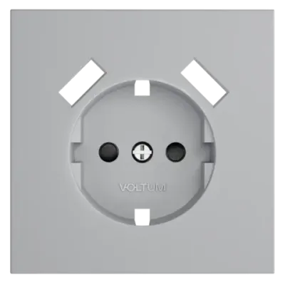 VLS000916 Накладка для розетки с заземлением и защитными шторками, с USB A+A, S70 (серый). (ТМ Maytoni)