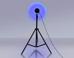 Атмосферная светодиодная напольная лампа с пультом DE8387 BK черный LED RGB 3W (ПДУ RGB)