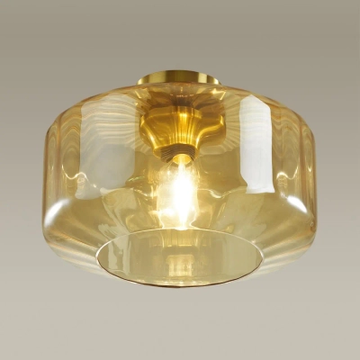 4747/1C PENDANT ODL21 409 янтарный/бронзовый Светильник потолочный E27 1*60W BINGA