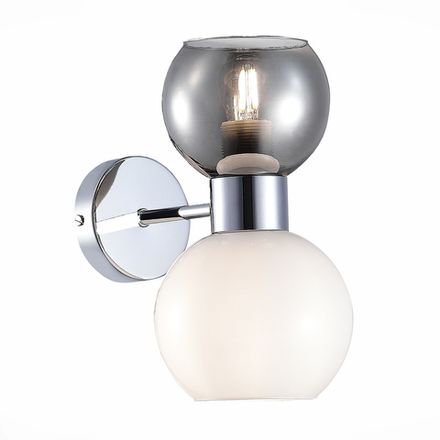SLE1138-101-02 Бра Хром/Белый, Дымчатый E27 2*60W