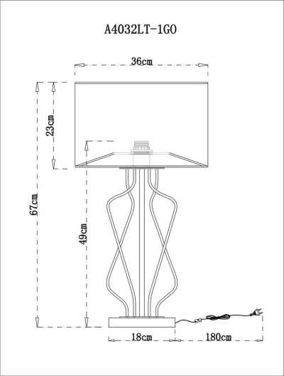 Декоративная настольная лампа Arte Lamp Fire A4032LT-1GO, 1хE27