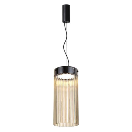 5047/10L L-VISION ODL24 439 черный/светл.янтарный/металл/стекло Подвес LED 10W 4000К 1237Лм PILLARI