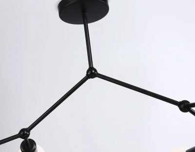 Потолочный светильник в стиле лофт TR8036/6 BK черный E27*6 max 40W D670*590
