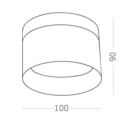 ST102.502.12 Светильник потолочный Белый LED 1*12W 3000K 936Lm Ra&gt;80 120° IP20 D100xH90 170-240V