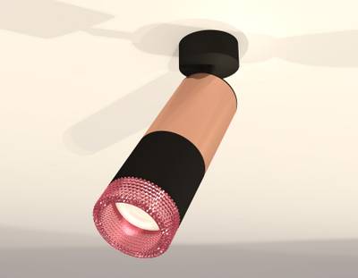 Комплект поворотного светильника XM6302002 SBK/PPG/PI черный песок/золото розовое полированное/розовый MR16 GU5.3 (A2210, C6326, A2010, C6302, N6152)