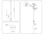Светильник подвесной LH53256 BS/FR латунь/белый матовый E14 max 40W D80*470