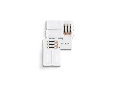 Соединитель угловой L для светодиодной ленты 2835 12/24V (3 конт.) GS6601 (10шт)