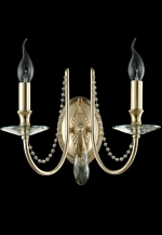 Бра Crystal Lux VICTORIA AP2 GOLD/AMBER 3340/402