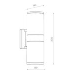 SL561.401.02 Светильник уличный настенный ST-Luce Черный/Черный LED 2*5W 4000K