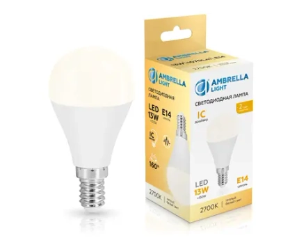 Лампа светодиодная 451313 LED P45 13W IC E14 2700K 175-265V