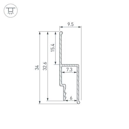 Профиль STRETCH-WALL-TECH-2000 (Arlight, Алюминий)
