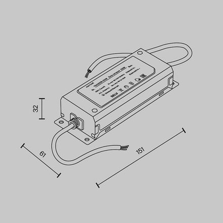 Блок питания Parity 48В, 100Вт, белый, TRA130DR-100W. TM Maytoni