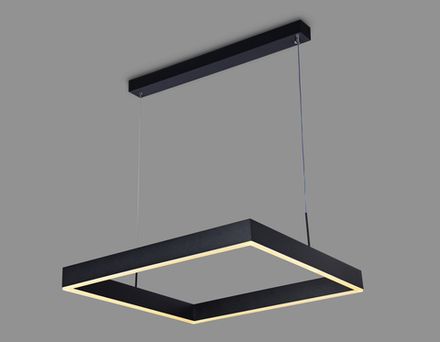 Светильник светодиодный подвесной с пультом FA6626 BK черный 65W 600*600*720 (ПДУ РАДИО 2.4G)