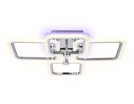 Потолочный светодиодный светильник с пультом FA534/2+2 CH хром 105W 580*420*130 (ПДУ РАДИО 2.4G)