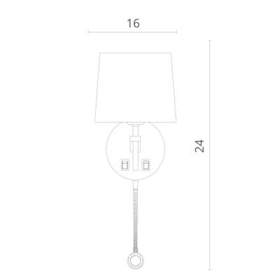 Бра Divinare SOPRANO 1341/02 AP-2, 1хE14