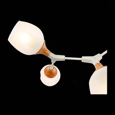 SLE113502-05 Люстра потолочная Белый, Светлое дерево/Белый E27 5*60W