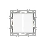 Механизм выключателя двухклавишный непроходной SWT-MK02-PL-WH (250V, 16A) (Arlight, -)