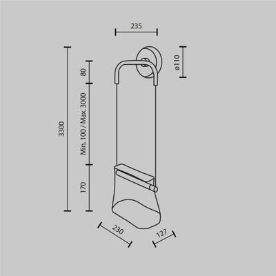 Настенный светильник (бра) Cabaret 3000К 8Вт, MOD170WL-L8BS3K1. TM Maytoni