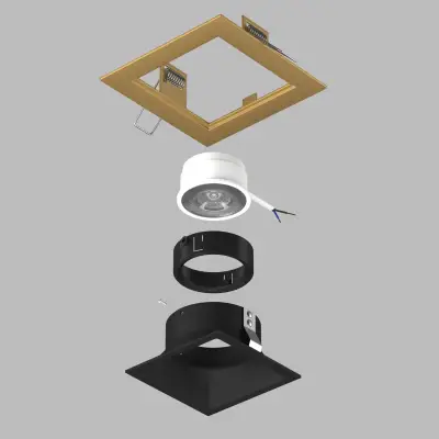 D51307BMOD Светильник DOMINO QUADRO под LED модуль/лампу МR16 (214513+214507+214007)