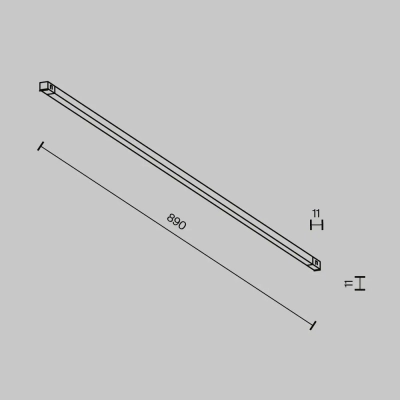 Трековый светильник Базис / Basis Exility X 3000K 18Вт 120°, TR240-2-18W3K-B. TM Maytoni