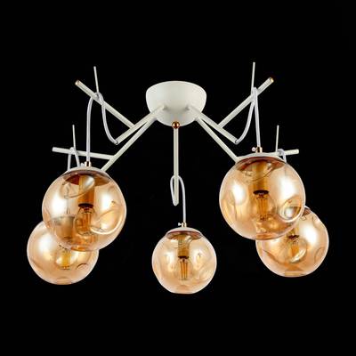 SLE110202-05 Люстра подвесная Белый/Янтарный E14 5*40W