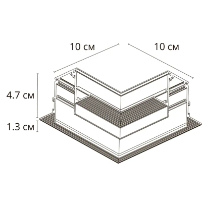 Коннектор угловой для встраиваемого шинопровода Arte Lamp LINEA-ACCESSORIES A487733