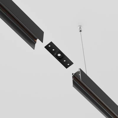 Коннектор прямой Exility накладной черный, TRA034C-21B. TM Maytoni