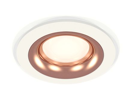 Комплект встраиваемого светильника XC7621006 SWH/PPG белый песок/золото розовое полированное MR16 GU5.3 (C7621, N7015)