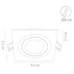 Точечный встраиваемый светильник Arte Lamp TARF A2168PL-1BK, 1хGU10