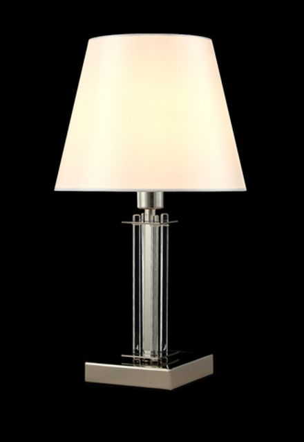 Настольная лампа Crystal Lux NICOLAS LG1 NICKEL/WHITE 3400/501