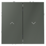 VLS020706 Выключатель встраиваемый VOLTUM S70 для жалюзи 10А, (титан). (ТМ Maytoni)